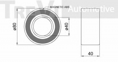 TREVI AUTOMOTIVE wb2181 -  Комплект подшипника ступицы колеса